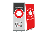 houd afstand drukwerk rollup banners